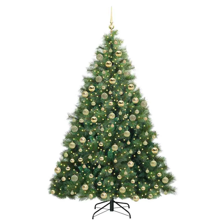 Sapin de Noël artificiel avec 300 LED Vert 180 cm PE et PVC - 3