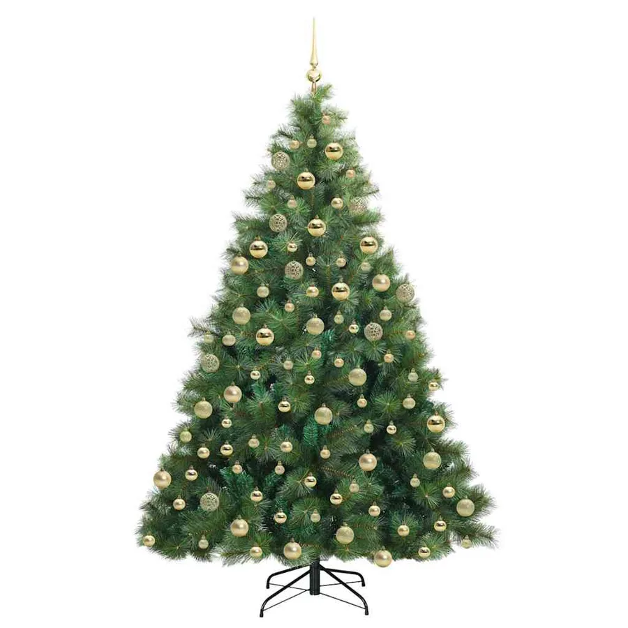 Sapin de Noël artificiel avec 300 LED Vert 180 cm PE et PVC - 4