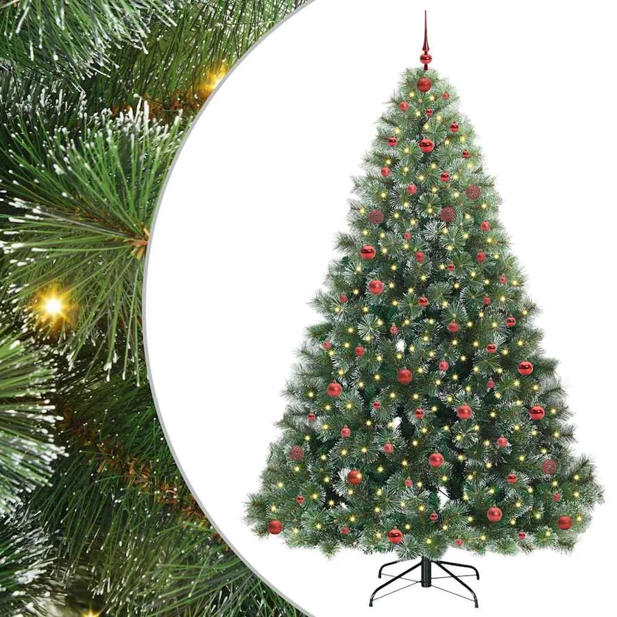 Sapin de Noël artificiel avec 300 LED Vert 240 cm PE et PVC - 2
