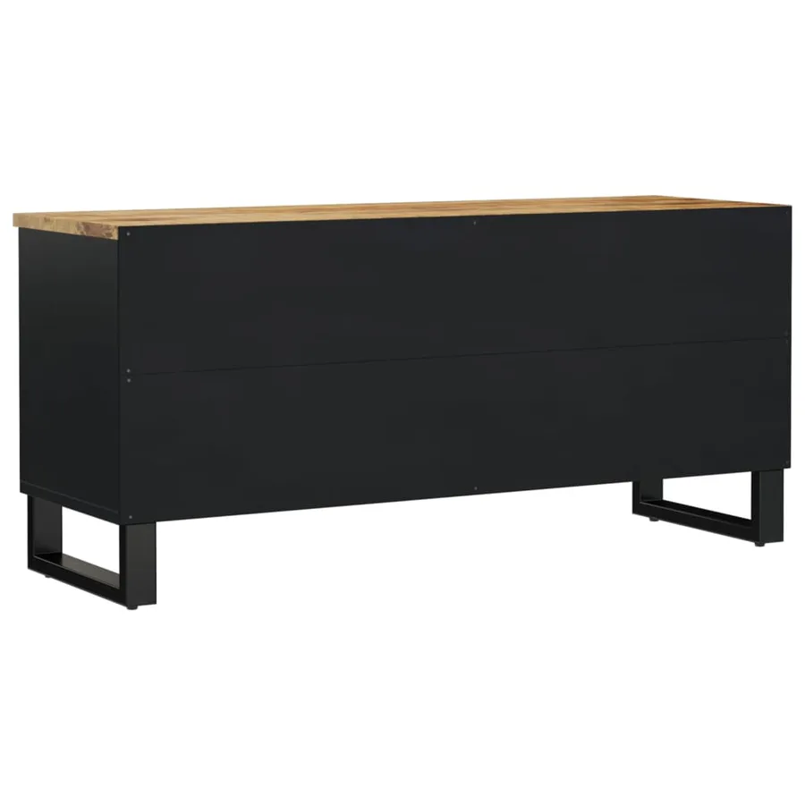 Meuble TV 100x33x46 cm bois de manguier et d'ingénierie - 5