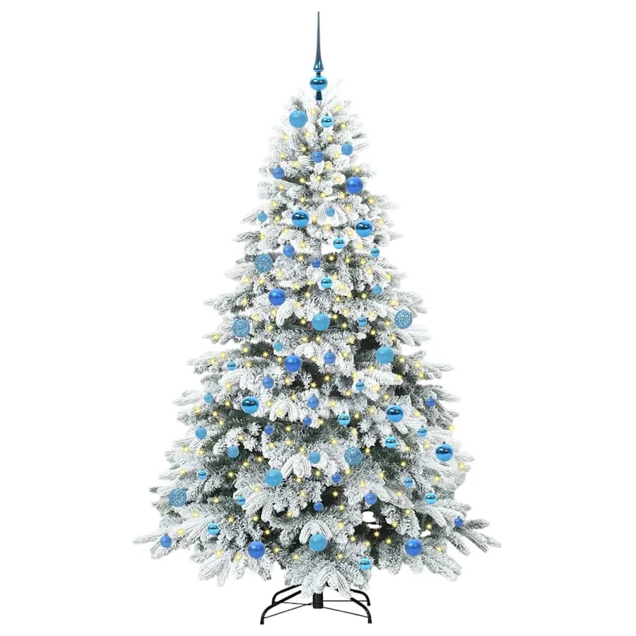 Sapin de Noël artificiel avec 300 LED Blanc 180 cm PE et PVC - 3