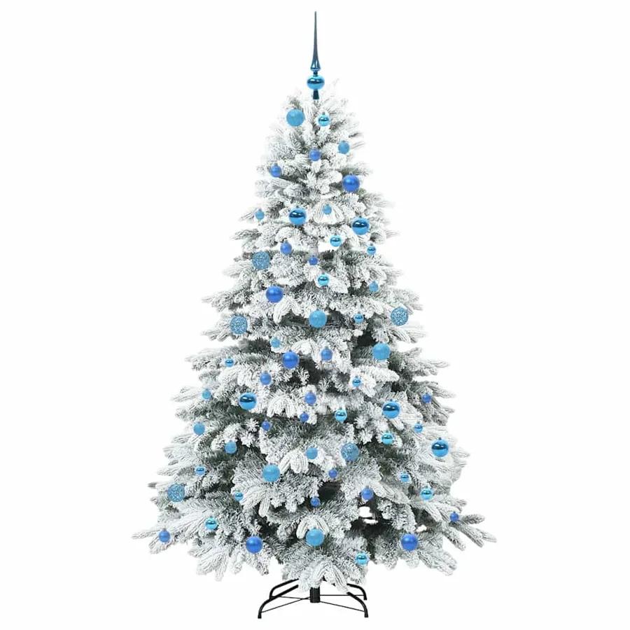 Sapin de Noël artificiel avec 300 LED Blanc 180 cm PE et PVC - 4