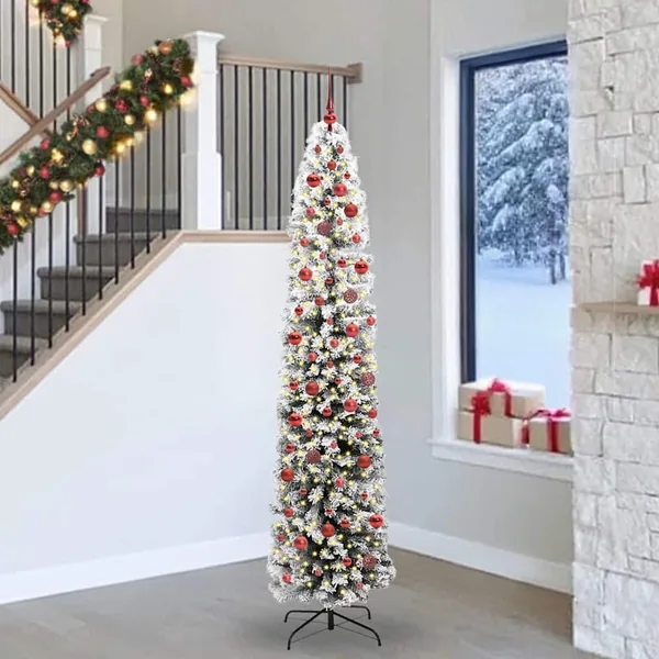 Sapin de Noël artificiel Vert 240 cm PVC et acier et plastique