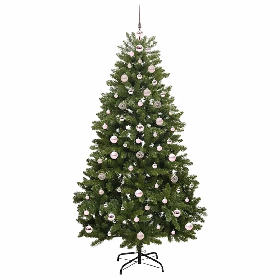 Sapin de Noël artificiel avec 300 LED Vert 180 cm PVC et métal - 4