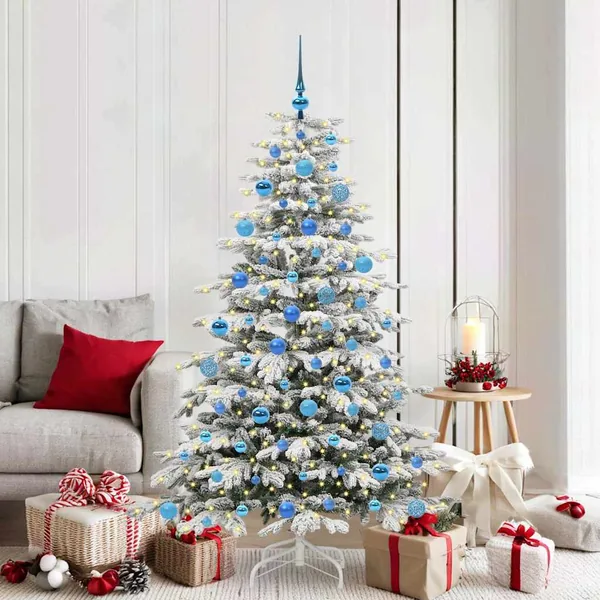 Sapin de Noël Artificiel à Branches Articulées Blanc 180 cm