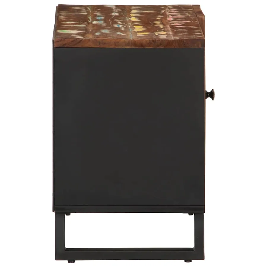 Meuble TV 80x33x46 cm bois de récupération et d'ingénierie - 4