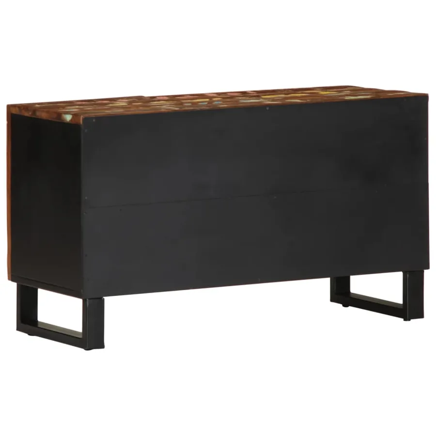 Meuble TV 80x33x46 cm bois de récupération et d'ingénierie - 5