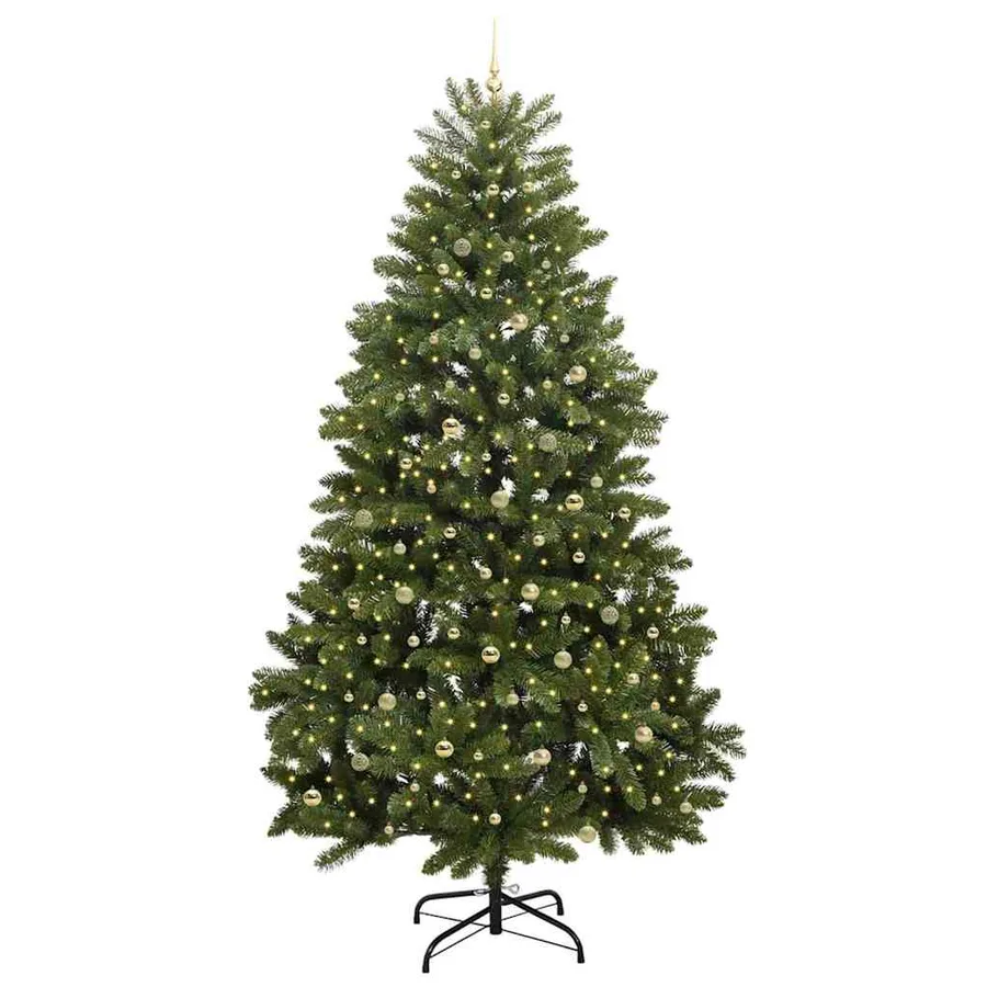Sapin de Noël artificiel avec 300 LED Vert 270 cm PVC et métal - 3