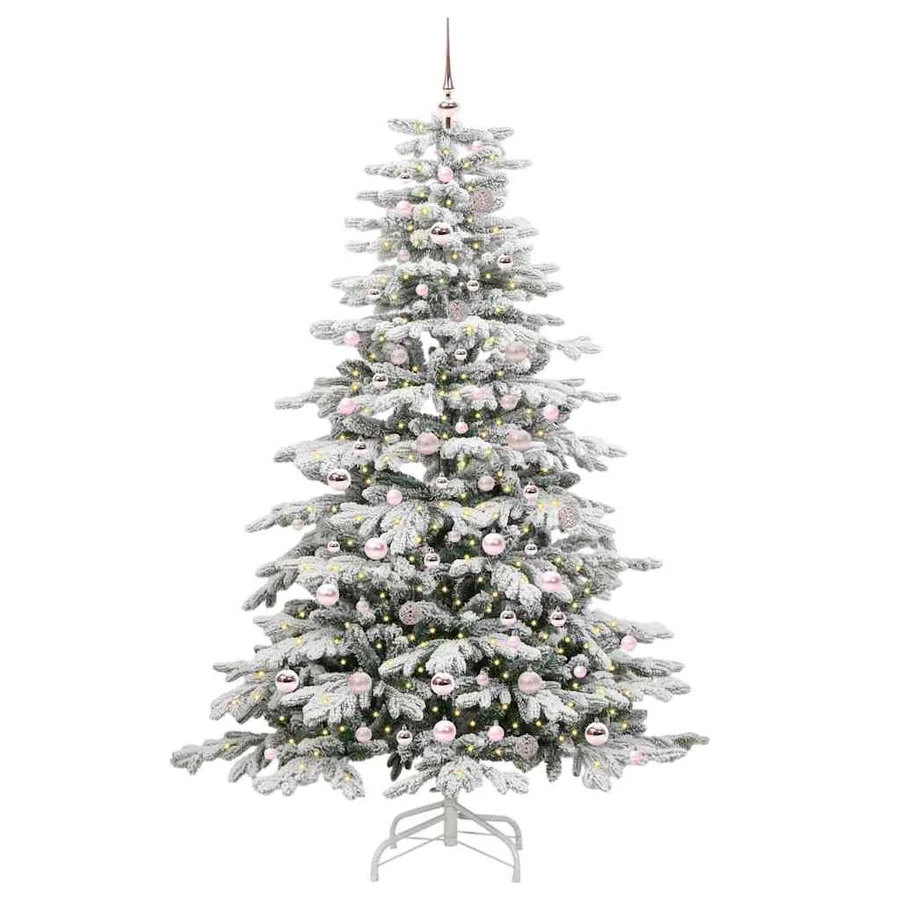 Sapin de Noël Artificiel à Branches Articulées Blanc 210 cm - 3