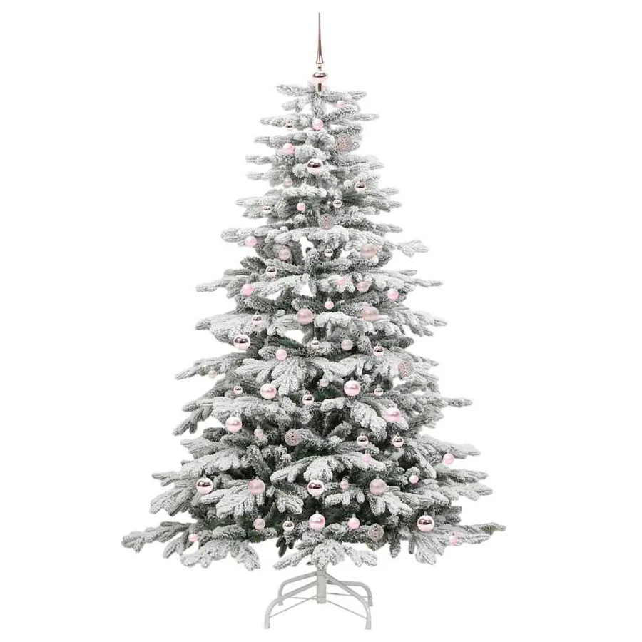 Sapin de Noël Artificiel à Branches Articulées Blanc 210 cm - 4
