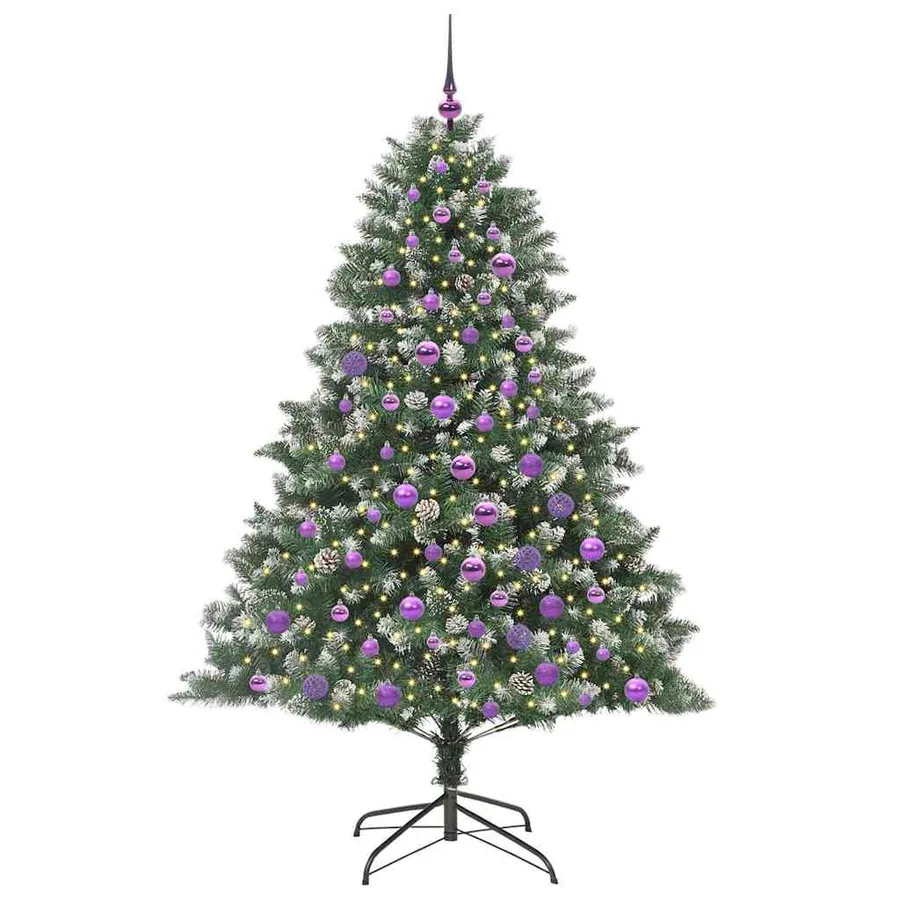 Sapin de Noël artificiel Vert 180 cm PVC, plastique et acier - 3