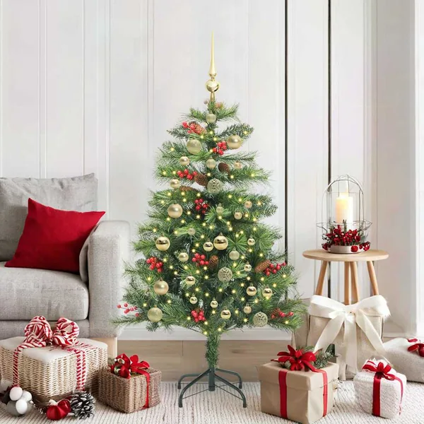 Sapin de Noël artificiel Vert 150 cm PVC et métal