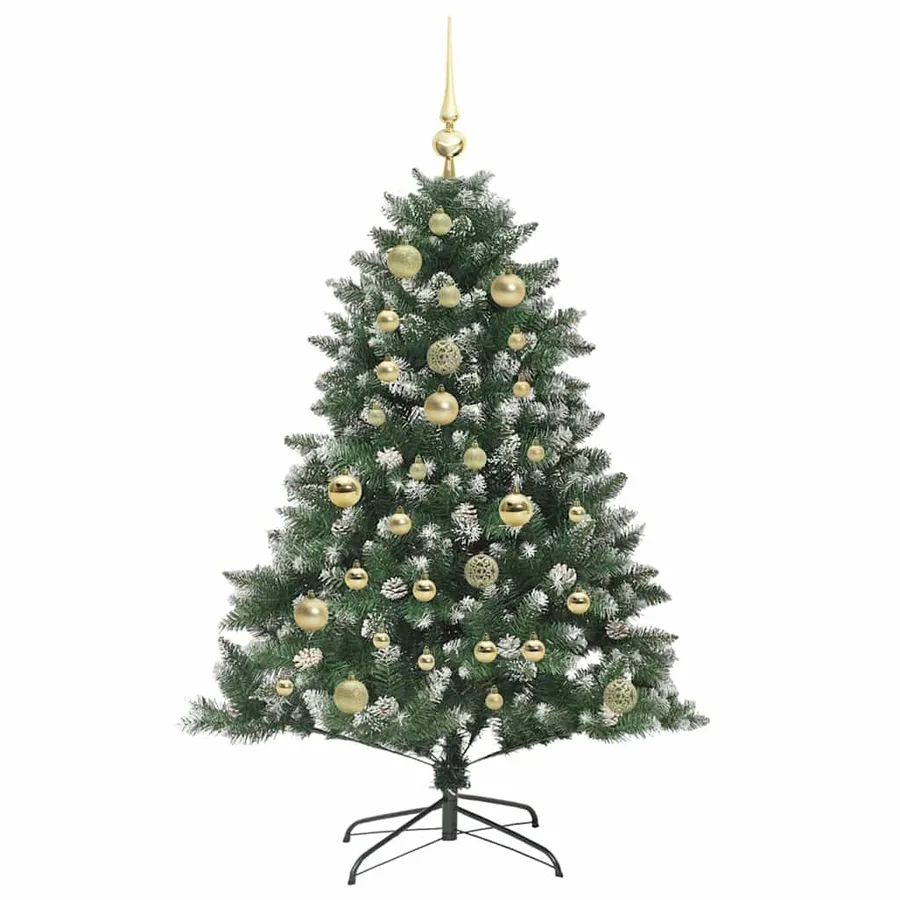 Sapin de Noël artificiel Vert 120 cm PVC, plastique et acier - 4