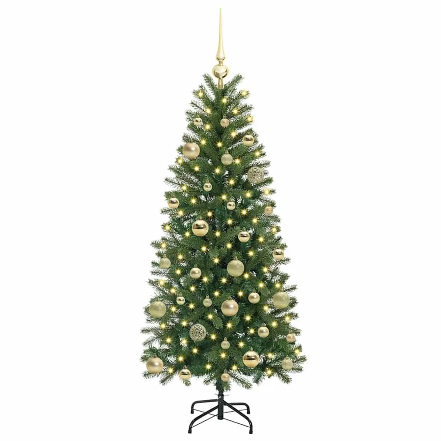 Sapin de Noël artificiel avec 150 LED Vert 150 cm PE et PVC - 3