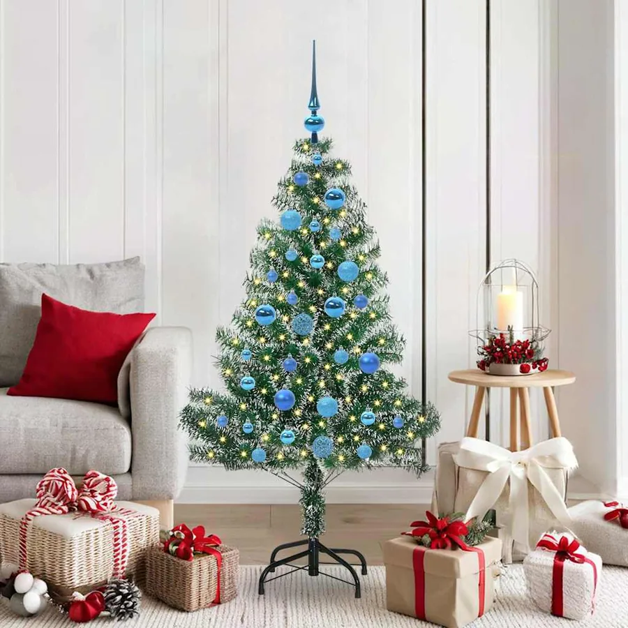 Arbre de Noël artificiel floconné de neige avec lumière LED
