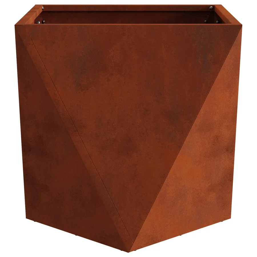 Jardinière 2 pc Rouillé 40 x 40 x 40 cm Acier patiné - 6