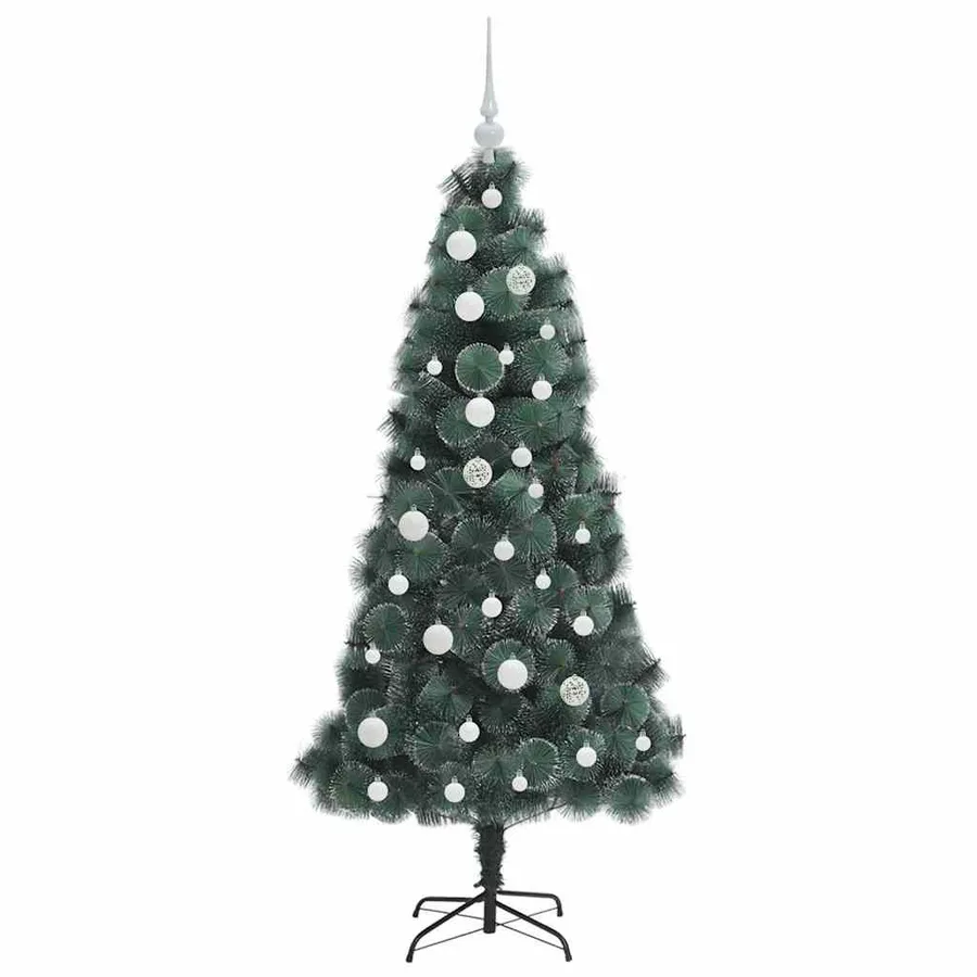 Arbre de Noël artificiel pré-éclairé avec ensemble de boules - 4