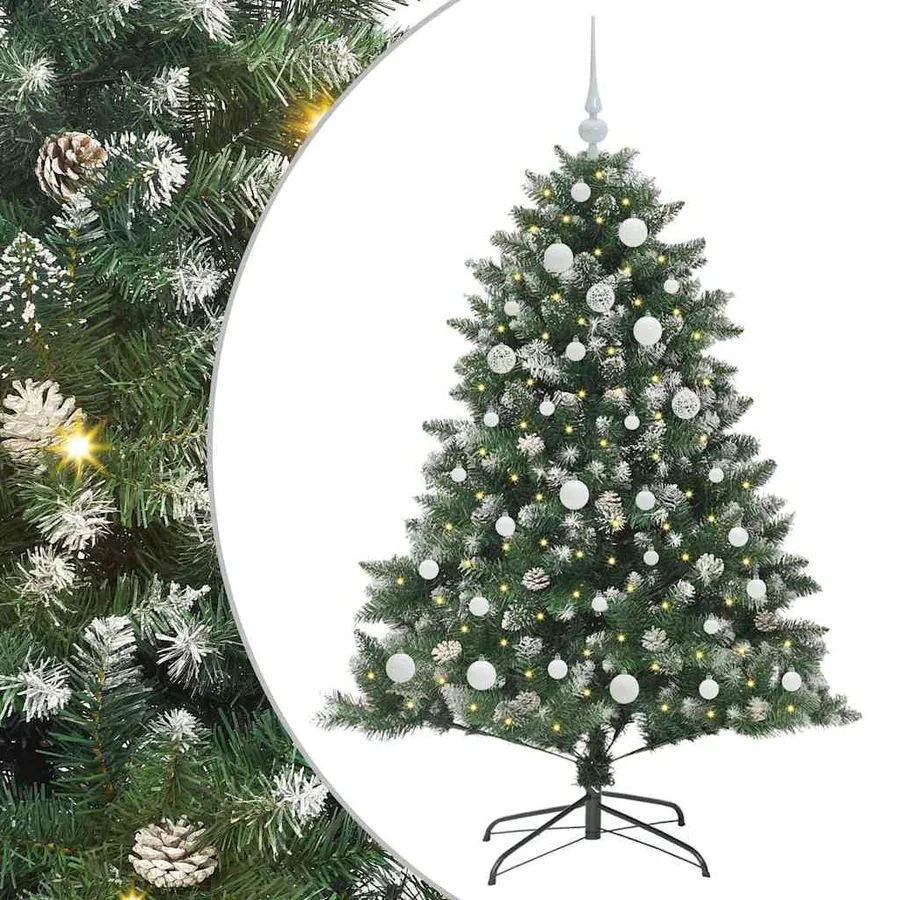 Sapin de Noël artificiel Vert 150 cm PVC, plastique et acier - 2