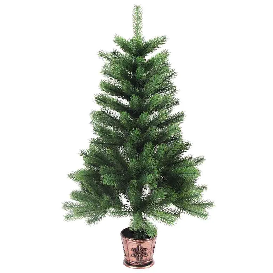 Sapin de Noël avec 150 LED avec support Vert 90 cm PE - 5