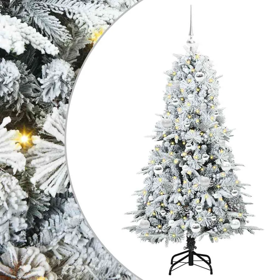 Sapin de Noël Artificiel à Branches Articulées Blanc 150 cm - 2