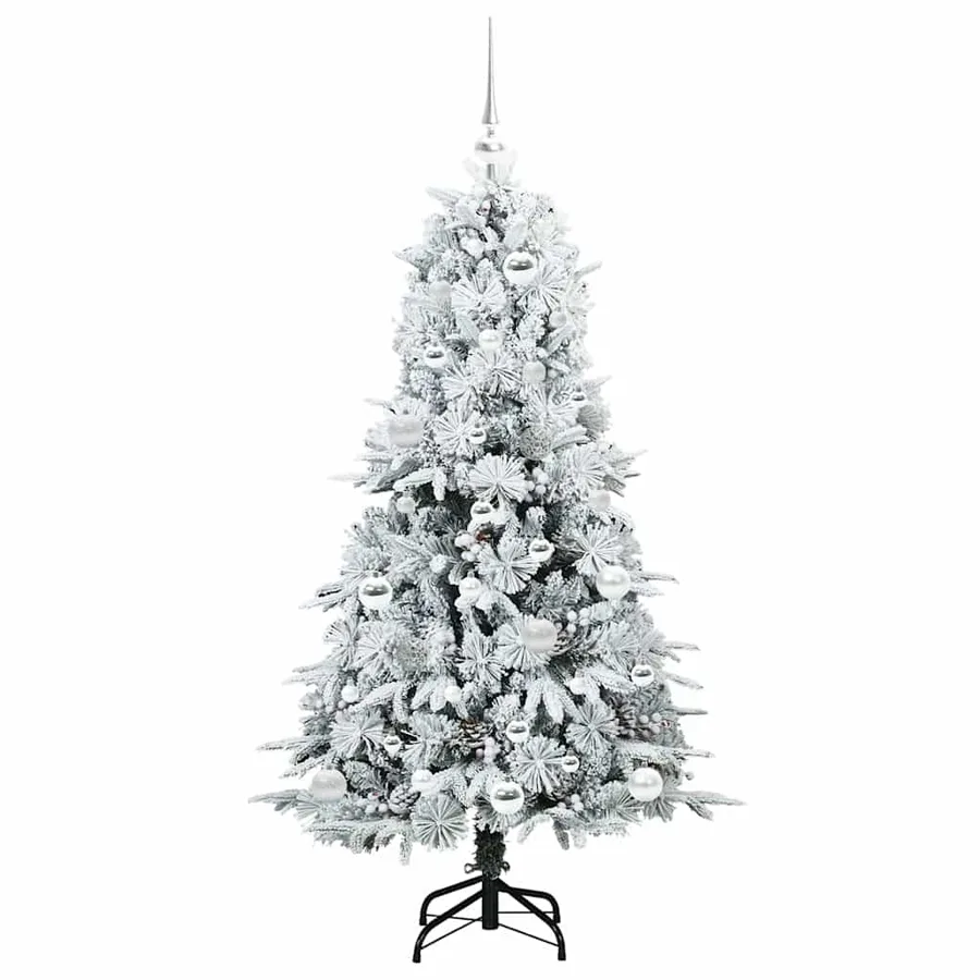 Sapin de Noël Artificiel à Branches Articulées Blanc 150 cm - 4