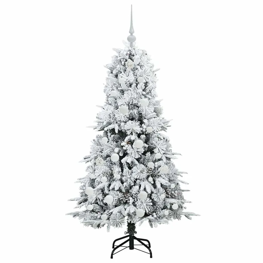 Sapin de Noël Artificiel à Branches Articulées Blanc 150 cm - 4