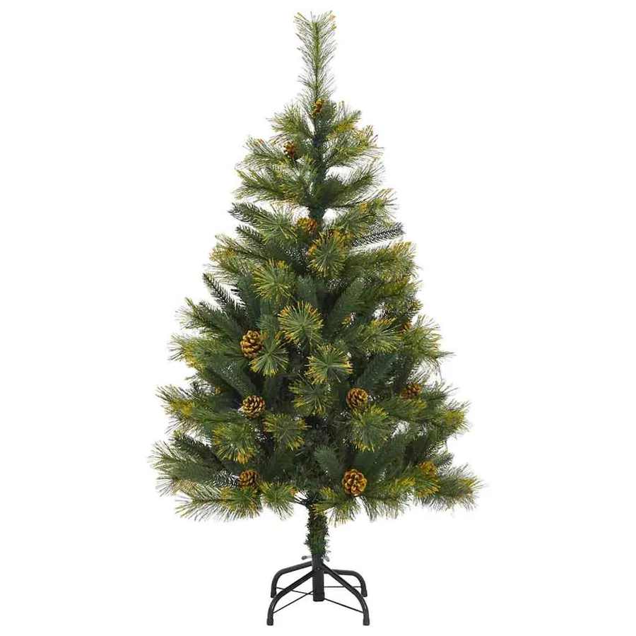 Sapin de Noël artificiel avec branches pliables et cônes 120 cm - 5