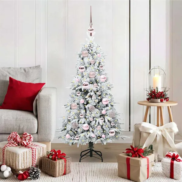 Sapin de Noël Artificiel à Branches Articulées Blanc 120 cm
