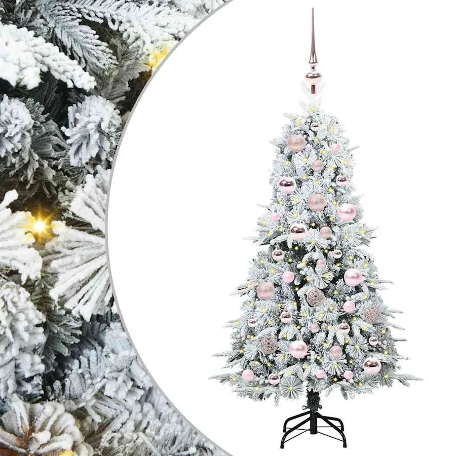 Sapin de Noël Artificiel à Branches Articulées Blanc 120 cm - 2
