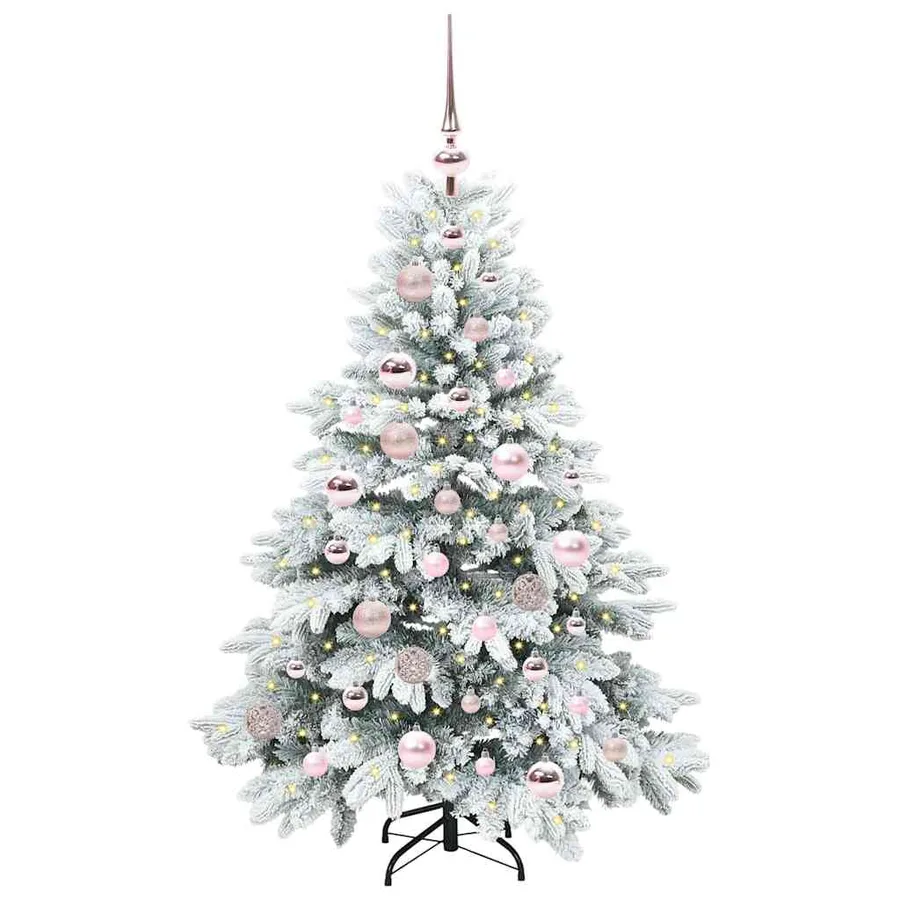 Sapin de Noël artificiel avec 150 LED Blanc 120 cm PE et PVC - 3