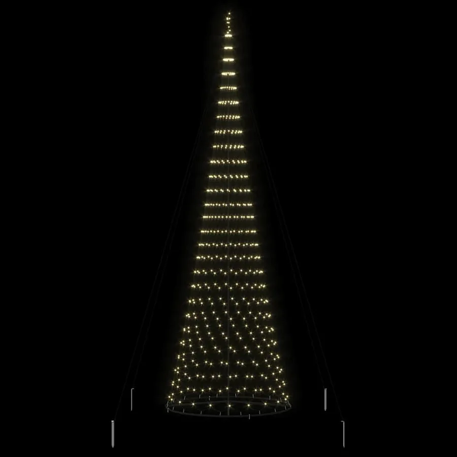 Arbre de Noël LED avec 555 LED Blanc chaud 500 cm Métal - 5