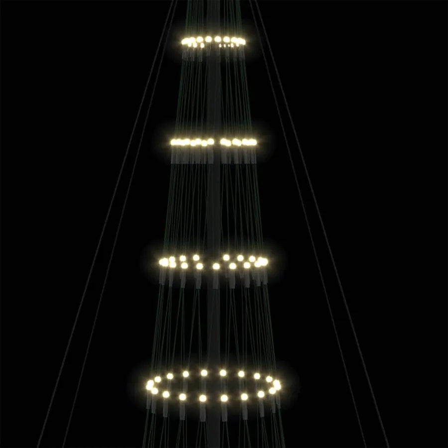 Arbre de Noël LED avec 555 LED Blanc chaud 500 cm Métal - 7