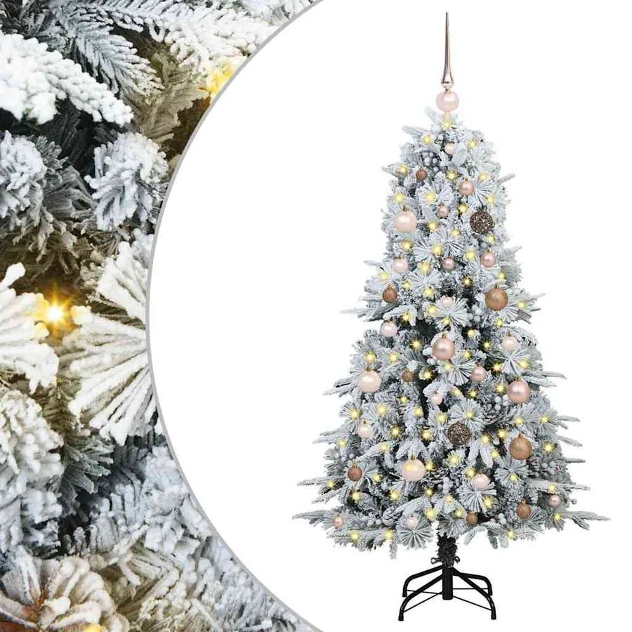 Sapin de Noël Artificiel à Branches Articulées Blanc 150 cm - 2