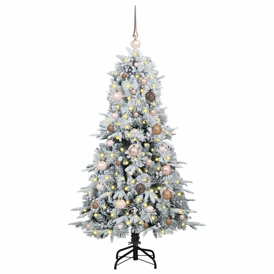 Sapin de Noël Artificiel à Branches Articulées Blanc 150 cm - 3