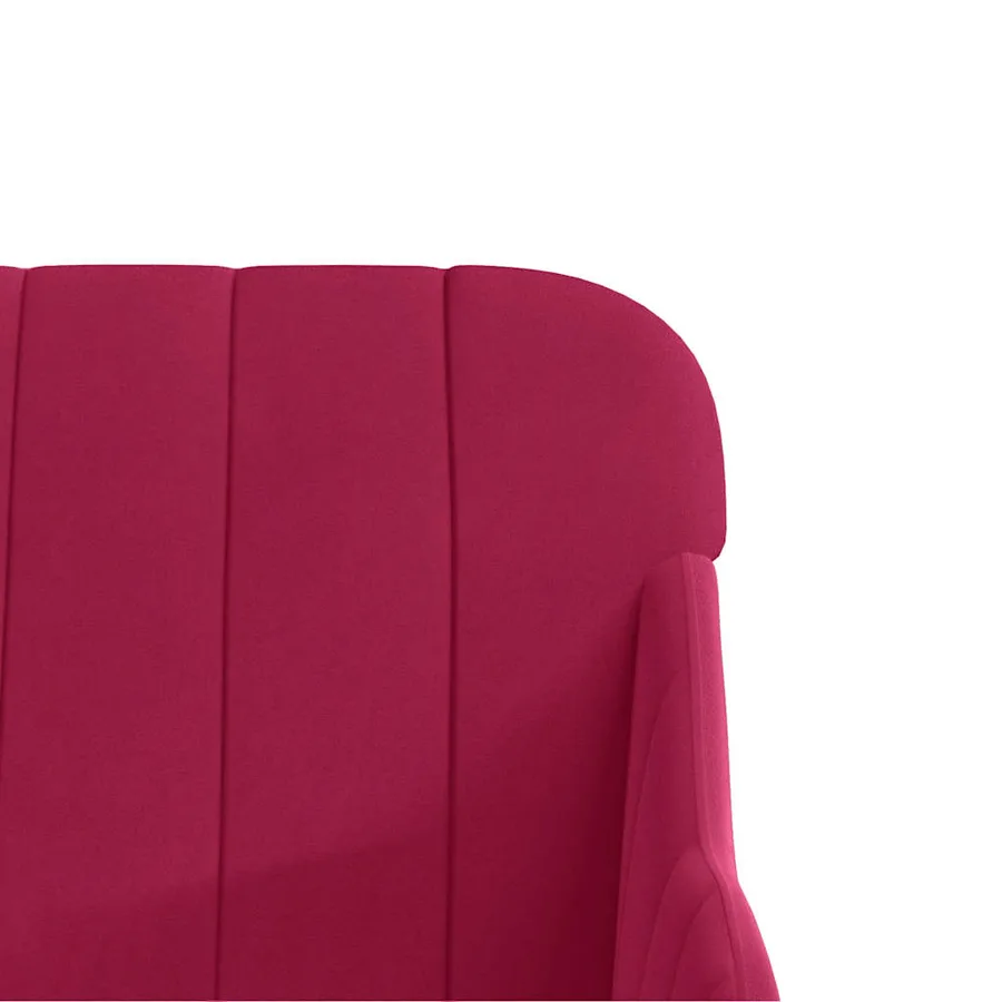 Banc Rouge bordeaux 110x76x80 cm Velours - 6