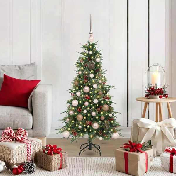 Sapin de Noël Artificiel à Branches Articulées Vert 120 cm