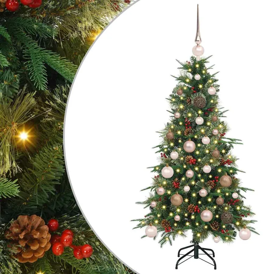 Sapin de Noël Artificiel à Branches Articulées Vert 120 cm - 2