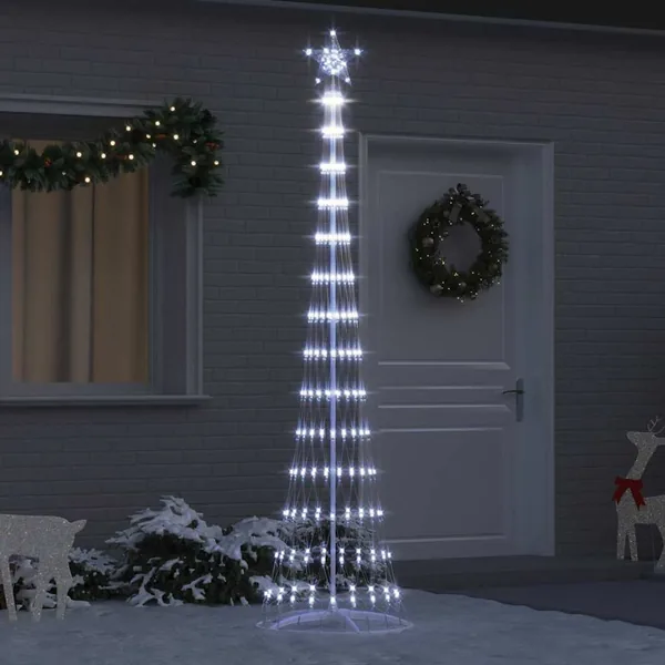Arbre de Noël LED avec 290 LED Blanc froid 250 cm Métal