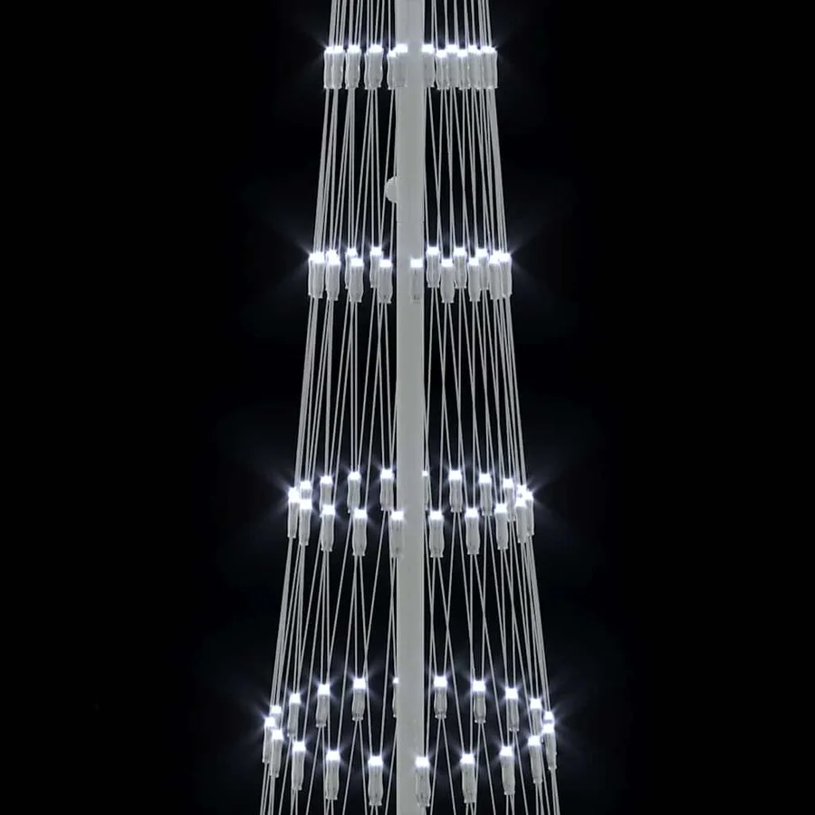 Arbre de Noël LED avec 290 LED Blanc froid 250 cm Métal - 7