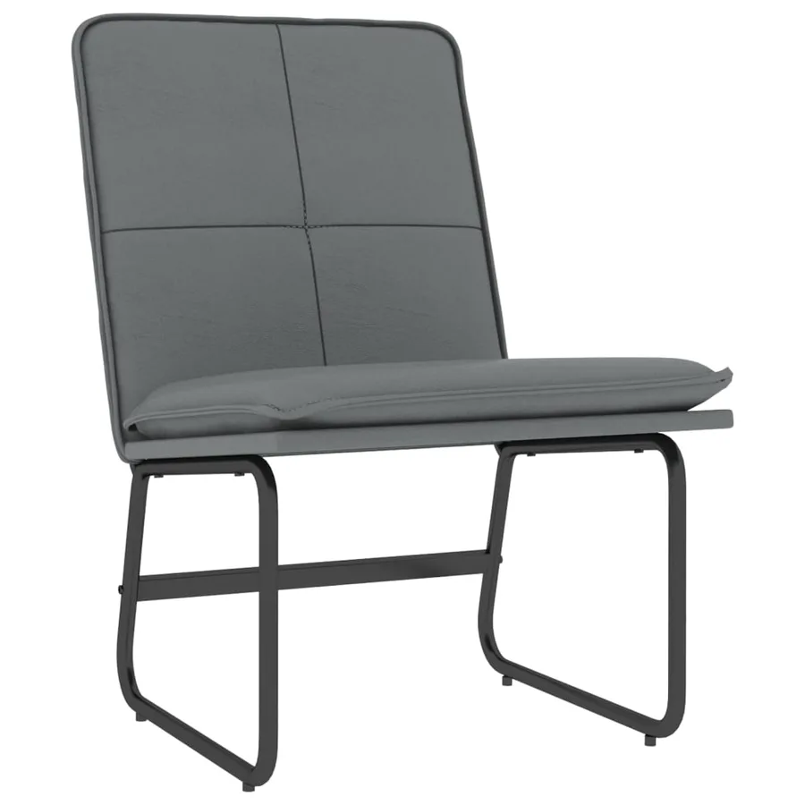Chaise longue Gris 54x75x76 cm Similicuir - 2