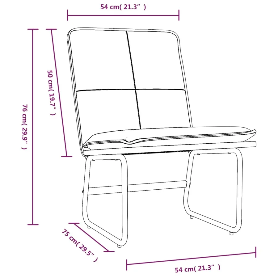 Chaise longue Gris 54x75x76 cm Similicuir - 8