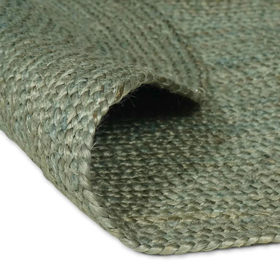 Tapis de surface Vert olive 152 x 245 cm Jute - 2
