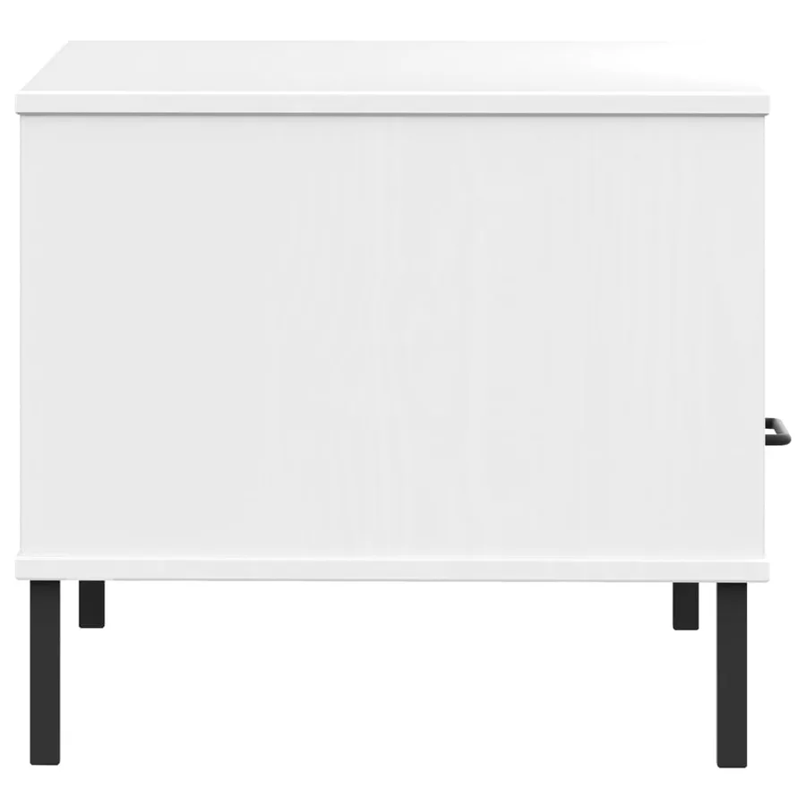 Table basse avec pieds en métal Blanc 85x50x45 cm Bois OSLO - 6