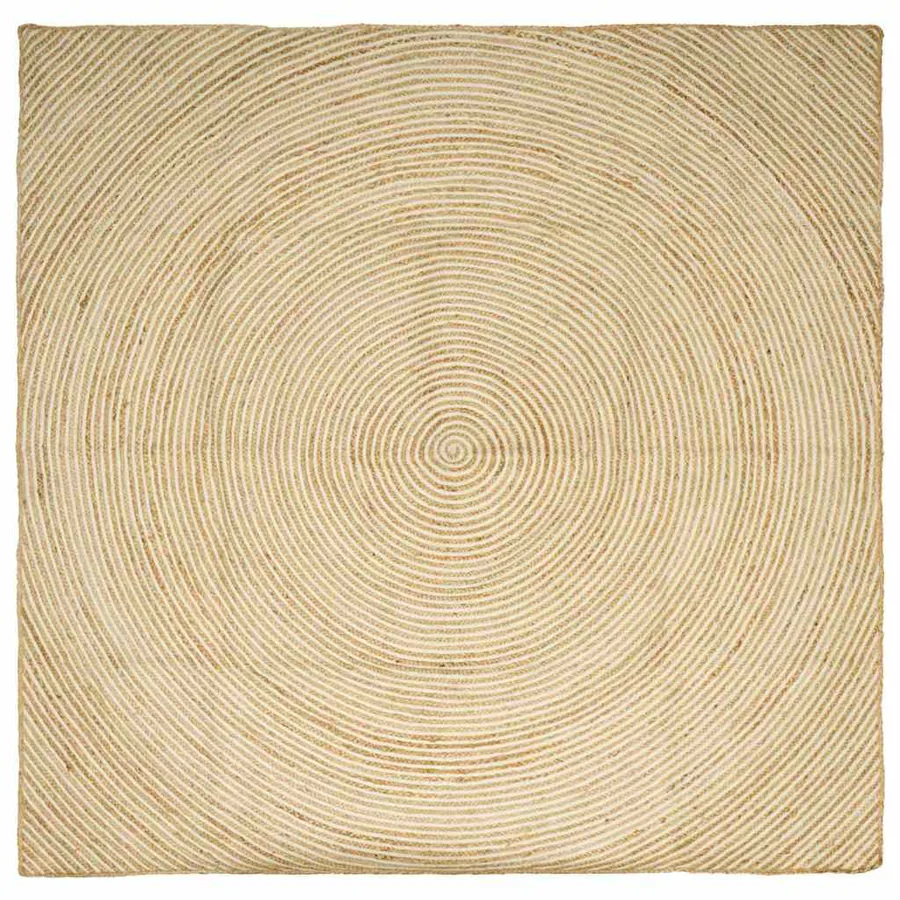 Tapis de surface Blanc 240 x 240 cm Jute