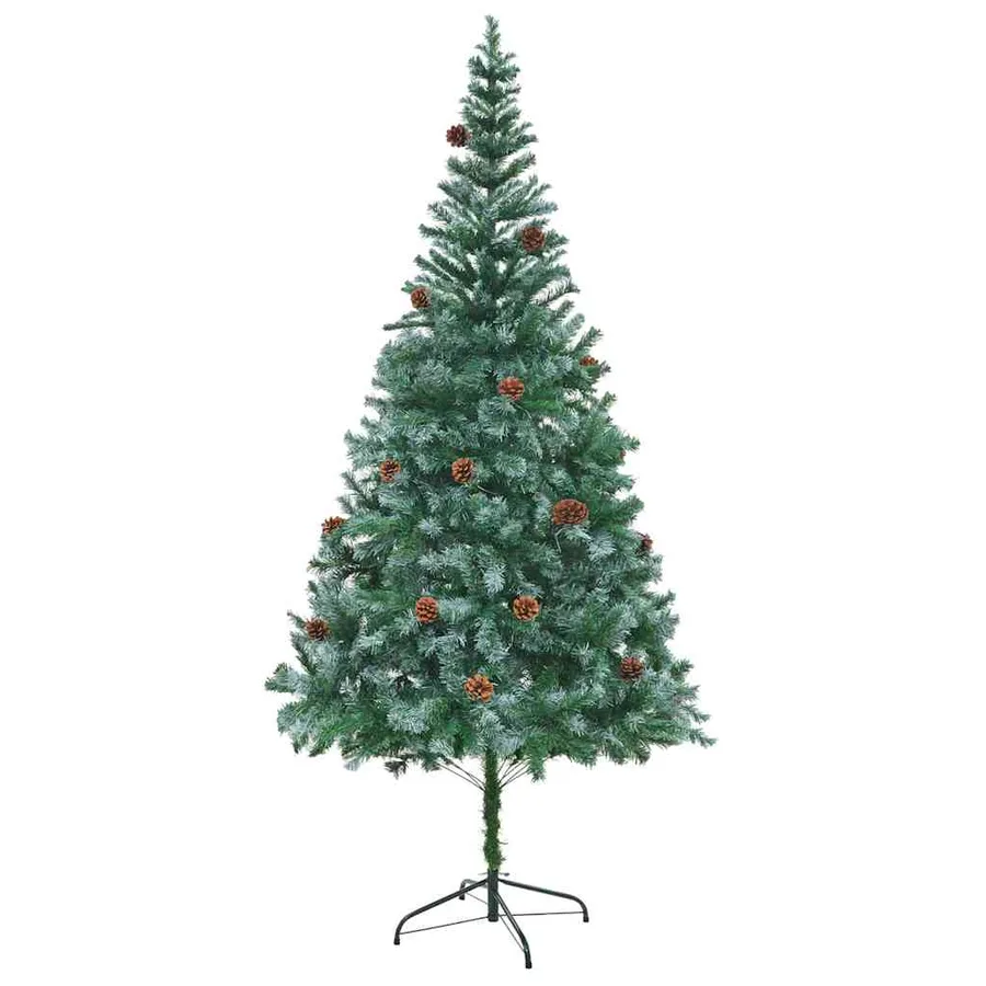Sapin de Noël artificiel avec 300 LED Vert 210 cm PVC et Acier - 5