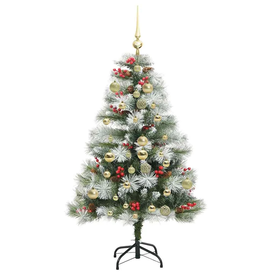 Sapin de Noël artificiel Vert et blanc 150 cm - 4