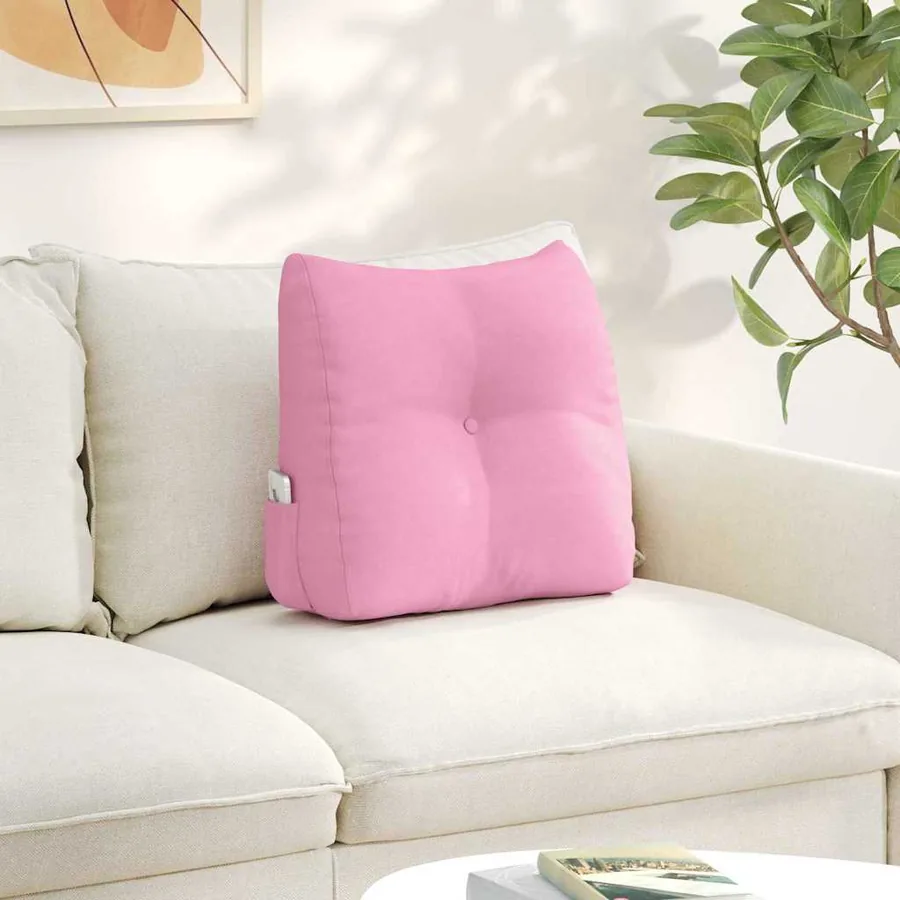 Coussin de Dos Rose 45 x 24 x 50 cm tissu