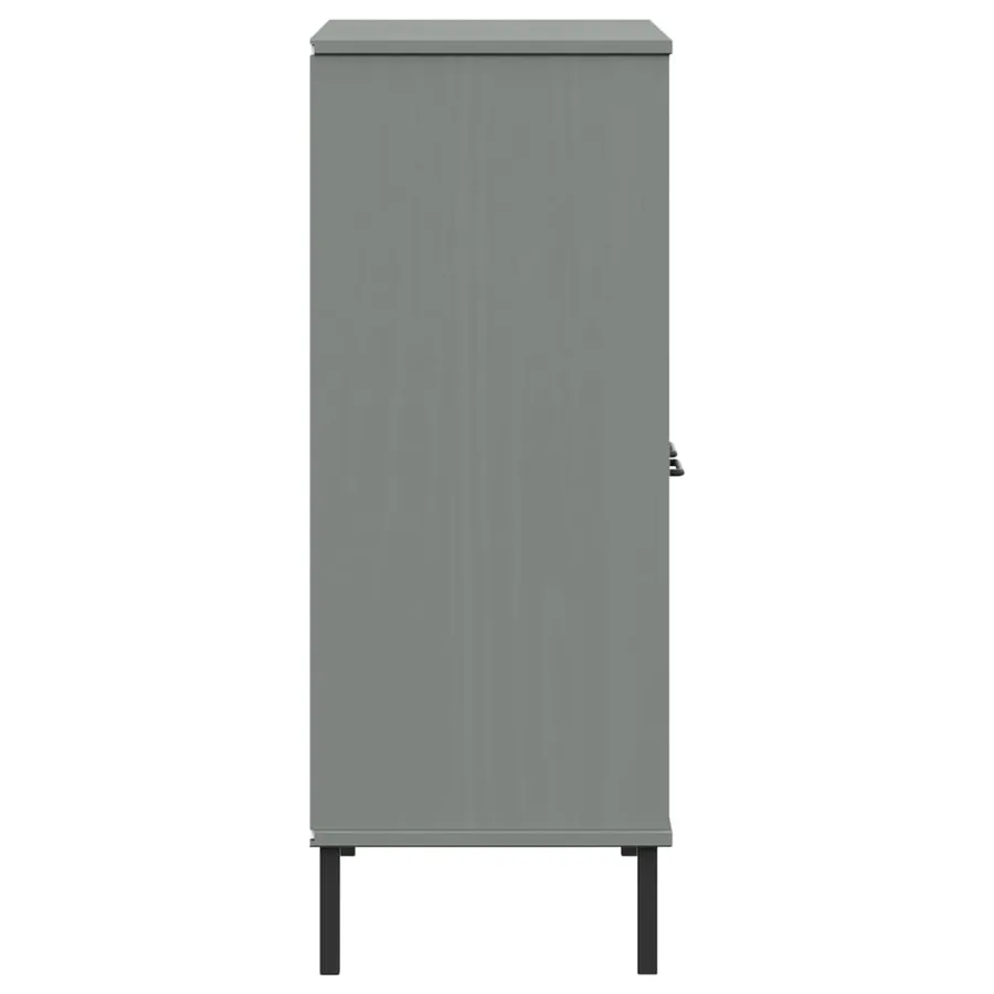 Bibliothèque avec pieds en métal Gris 90x35x90,5 cm Bois OSLO - 6