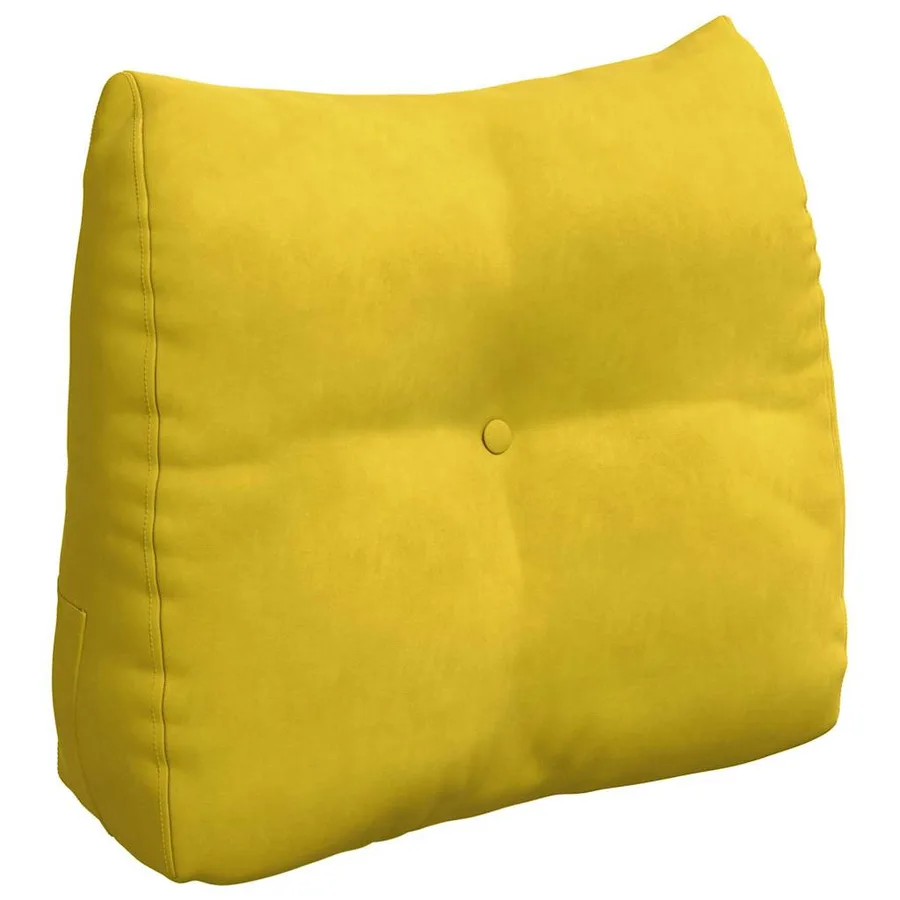 Coussin de Dos Jaune 60 x 24 x 50 cm Velours - 2