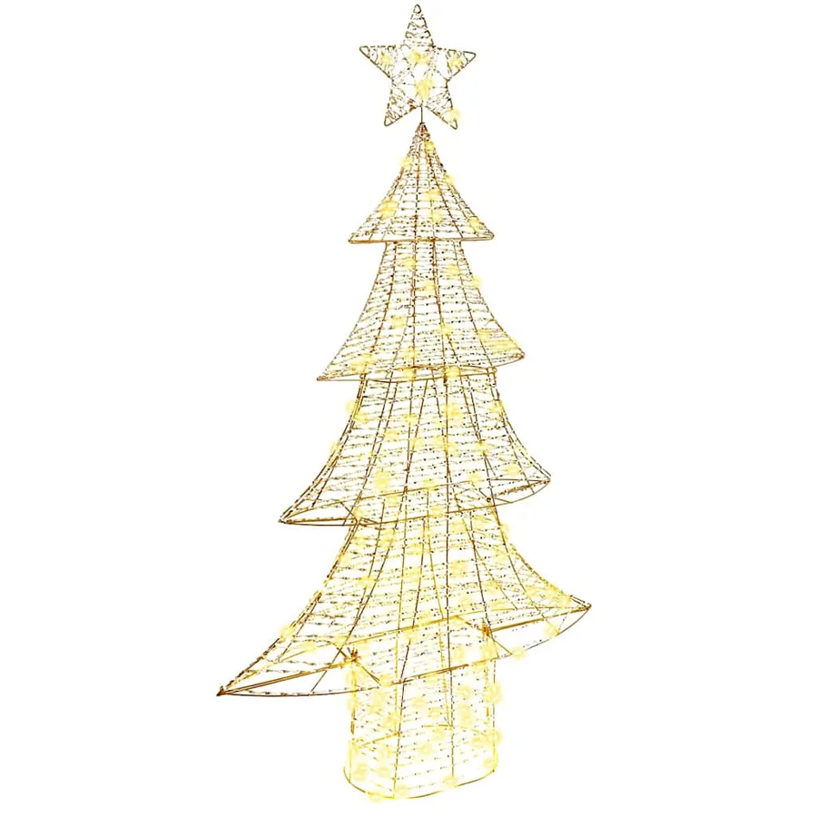 Sapin de Noël avec 160 LED Blanc chaud 151 cm PET - 2